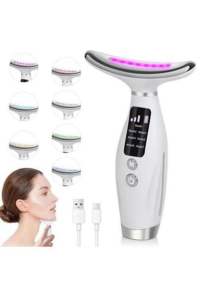 Bonjour Neck Face Massager, Necomi Face Sculpting Tool Multi-Function Face Massager with 7 Color Modes, 45±