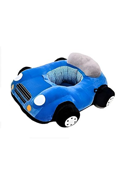rexa Car-Shaped Baby Floor Seat – Soft Plush Infant Sitting Chair (56.6 x 48 x 19 cm) for Boys & Girls