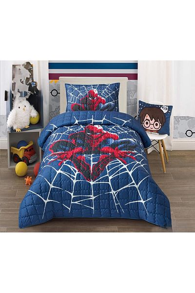 Moon 3-Piece Compressed Bed Quilt Set with Children's Drawings
