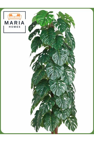 MARIA HOMES Artificial Monstera Tree 200 cm – Decorative Indoor Plant with Gray Pot