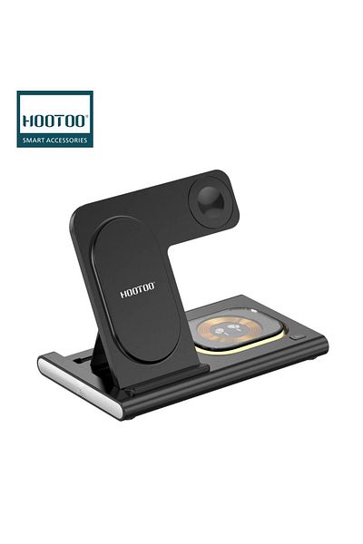 HooToo HOTO 4-in-1 Wireless Dock – Fast and stylish charging with attractive LED lighting and perfect organization for your devices.