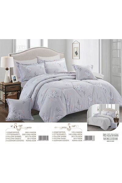 FLOWER BED Sofia Single Twin Size 5 Piece Duvet Cover