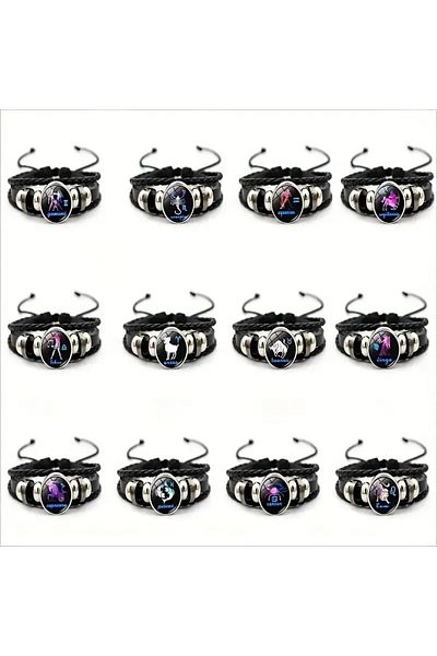 YIWU Virgo Adjustable Faux Leather Bracelet, Suitable for Both Men and Women
