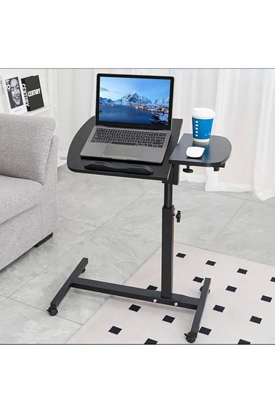 Un A practical and movable laptop table that can be adjusted to different heights - a modern and comfortable design