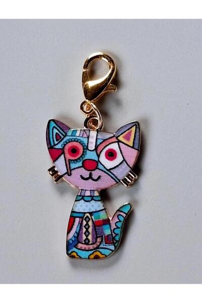 est-co سلسلة مفاتيح على شكل قطة (سحر الحقيبة)