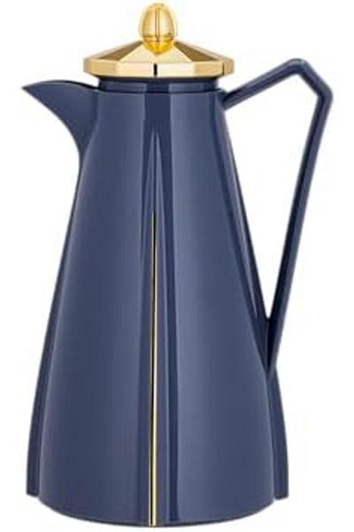 ALSAIF Coffee and Tea Vacuum Flask, leak-proof and keeps drinks hot, 1 Liter, Dark gray/Gold