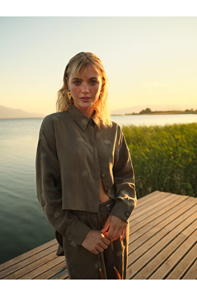 SEIZE THE DAY KUUN KADIN KUPRA NAKIŞLI GÖMLEK