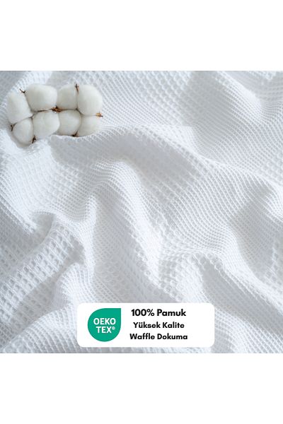 MYLASA HOME Waffle Pike Bedspread Single - 100% Cotton Lightweight 4 Season Use High Quality Pikes