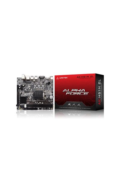 arktek ALPHA FORCE، AK-H61M EL، 2xDDR3، M.2، D-SUB، HDMI، الجيل الثاني والثالث، مقبس LGA1155، اللوحة الأم