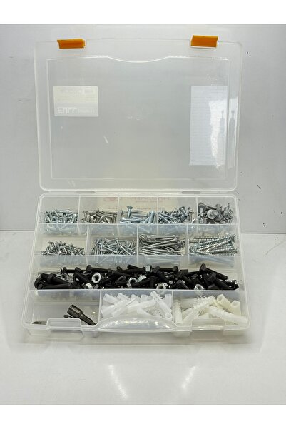 ERZURUMLUTEKNİK DOLU ORGANİZER KUTU VİDA CİVATA SOMUN DÜBEL 430 PARÇA SET