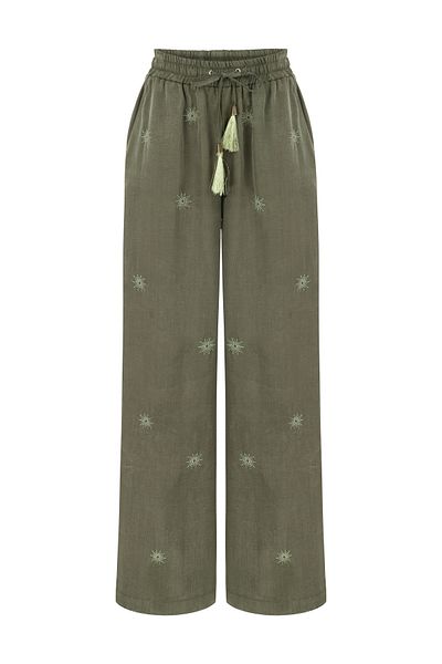SEIZE THE DAY Kuun Women's Kupra Embroidery Detail Pants