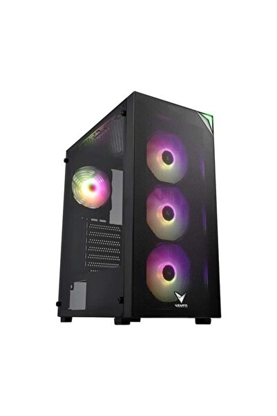 Genel Markalar Vg3400s Mid Tower, Siyah, Temperli Cam, Rgb, Atx Gamıng Kasa (...