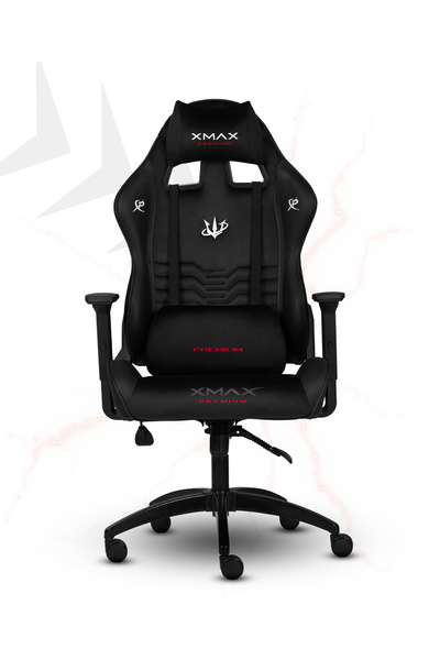 XMAX / Rio Terletmez Kısmi Derili Kadife Kumaş Kırmızı Siyah Gaming Oyuncu Koltuğu / 120 Kg Taşır
