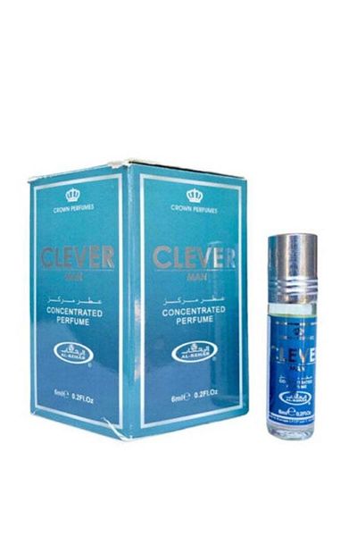 Al Rehab perfumes 6-Pieces Clever Man Attar Perfume Alcohol Free 6ml