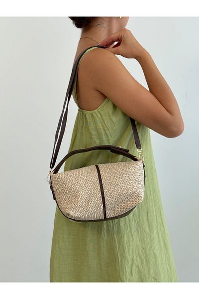KIRASE Brand New Model Straw Woven Quality Adjustable Strap Women's Shoulder, Cross, Hand and Arm Bag