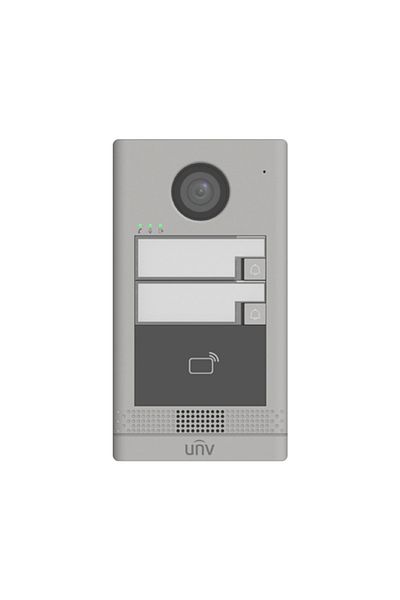Uniview TCP/IP video intercom outdoor station for 2 families, IR, IK08 - UNV OEU-202S-HMK2