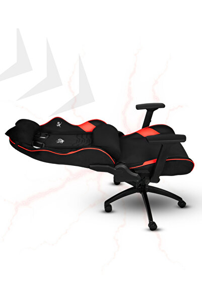 XMAX / Rio Terletmez Kısmi Derili Kadife Kumaş Kırmızı Siyah Gaming Oyuncu Koltuğu / 120 Kg Taşır