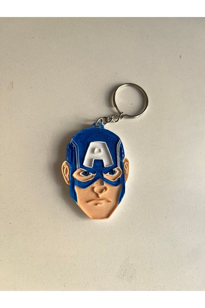 Gonulella Captain America Keychain 3D Marvel Keychain
