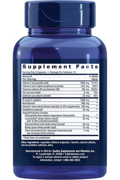 Life Extension Life Extension Anti-Alcohol with Hepatoprotection Complex, 60 Count