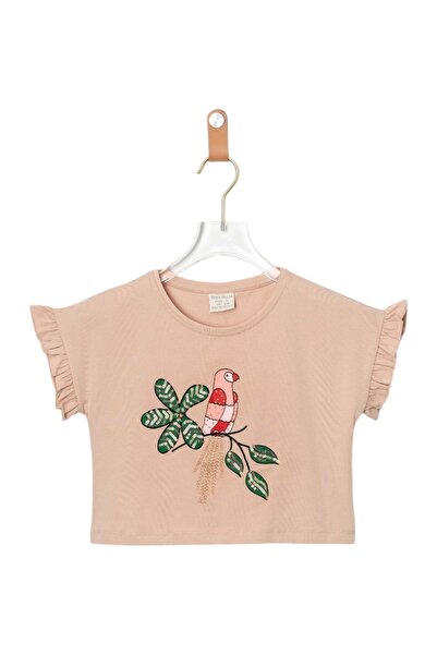 Babexi TRIUC CROP IMPRIMAT PĂSĂRI Bej