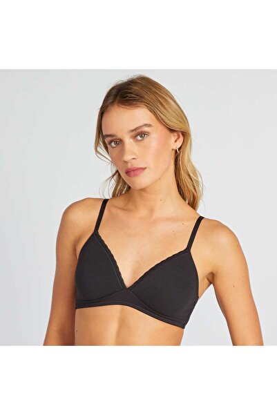 KIABI حمالة صدر مثلثة غير مبطنة باللون الأسود