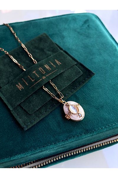 Miltonia Vintage Steel Necklace with Cover