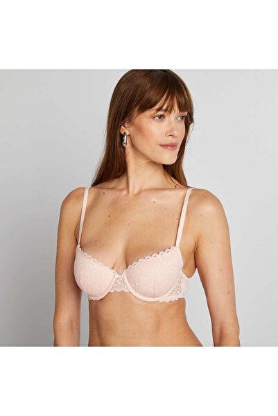 KIABI حمالة صدر مبطنة من الدانتيل باللون الوردي