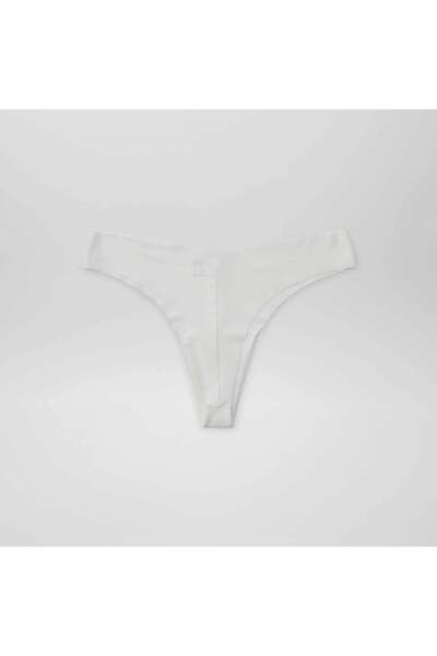 KIABI Pack of 2 pairs of seamless microfibre tanga briefs WHITE