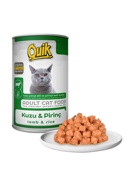 Quik Kedi 415 gr Kuzu Etli-Pirinç Konserve