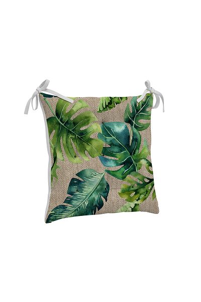 yok yok evim eve dair her şey 9-Piece Linen Textured Patterned Fluffy Living Room Balcony Garden Kitchen Chair Cushion