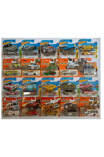 HOT WHEELS Matchbox Yirmili Araba Seti 20 Adet ( ARABALAR STOKLARA GÖRE KARIŞIK GÖNDERİLİR )