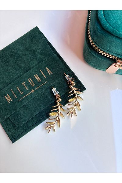 Miltonia Leaf Earrings