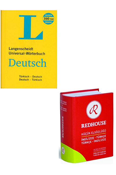 Evrensel İletişim Yayınları L Langenscheidt Wörterbuch Almanca Sözlük + R Redhouse İngilizce Küçük EL Sözlüğü / Güncel - 2 KİTAP