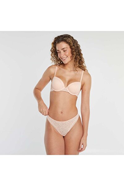 KIABI Floral lace tanga briefs PINK