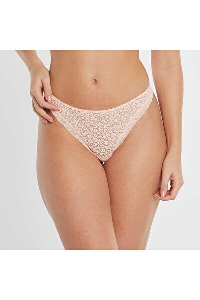 KIABI Floral lace tanga briefs PINK