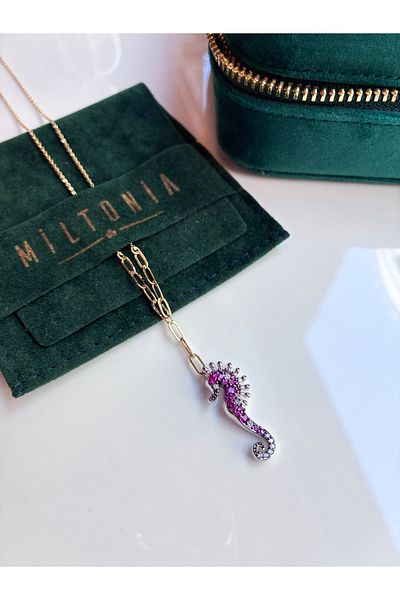 Miltonia Sea horse y necklace