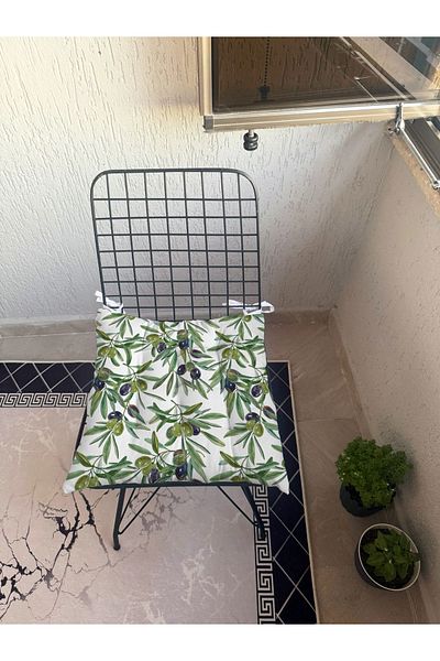 yok yok evim eve dair her şey 9 Puntal Meyve Patterned Pofuduk Living Room Balcony Garden Kitchen Chair Cushion