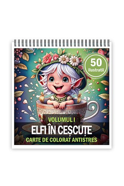 Legendary Gifts Mini coloring book, 50 illustrations Elves in Caps, 106 pages