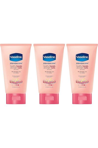 Vaseline Intensive Care Healthy Hand & Nail Conditioning Hand Cream, with Keratin, 2.5 Ounce (Pack o