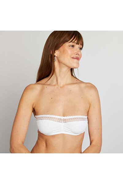 KIABI Unpadded bandeau bra WHITE