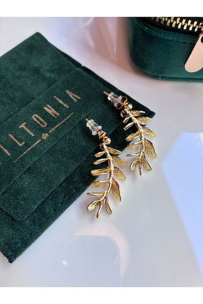 Miltonia Leaf Earrings
