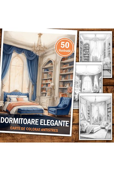 Legendary Gifts Anti-stress coloring book, 50 illustrations Elegant bedrooms, 106 pages
