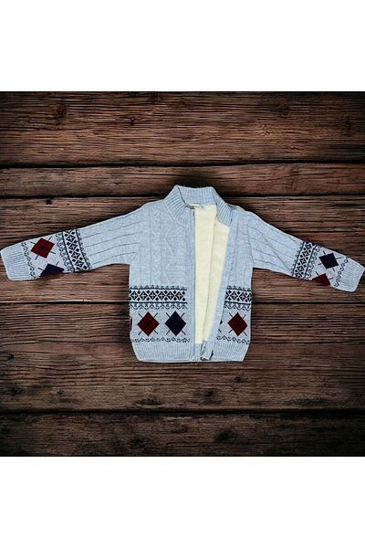 Erceylan Baklava Cardigan Blue