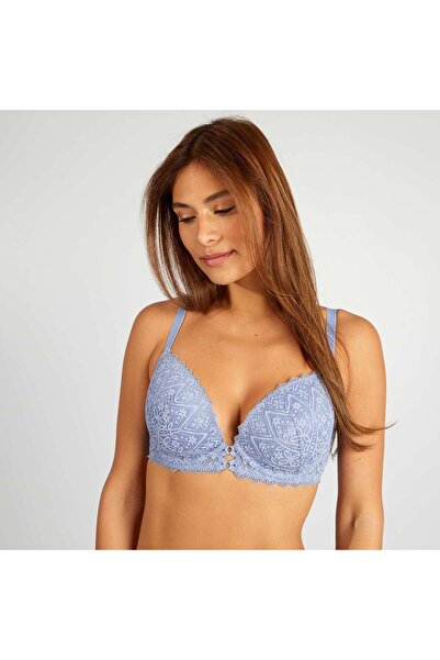 KIABI حمالة صدر عميقة لمقاسات D و E باللون الأزرق