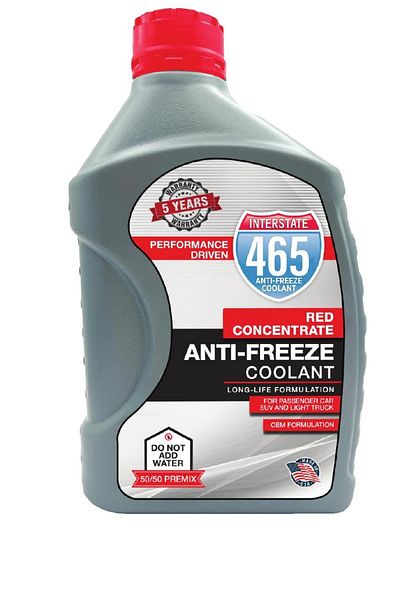 465 COOLANT /ANTI-FREEZE - RED - CONCENTRATE 1L - مياه الراديتر المركز احمر