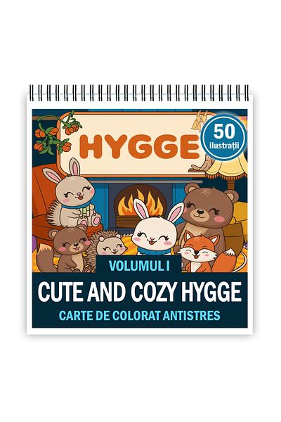 Legendary Gifts Mini coloring book, 50 illustrations Cute and Cozy Hygge - Volume I, 106 pages