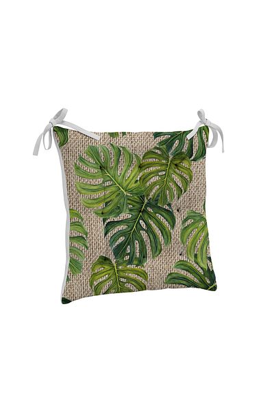 yok yok evim eve dair her şey 9-Piece Linen Textured Patterned Fluffy Living Room Balcony Garden Kitchen Chair Cushion