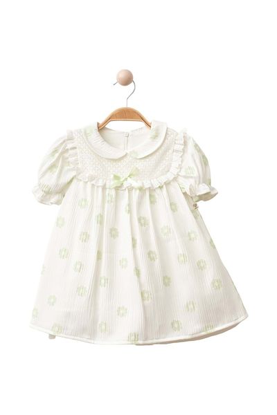 Babexi Daisy Embroidered Dress Green