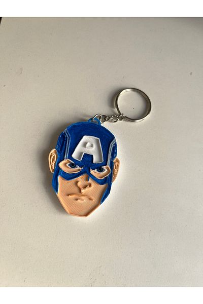 Gonulella Captain America Keychain 3D Marvel Keychain