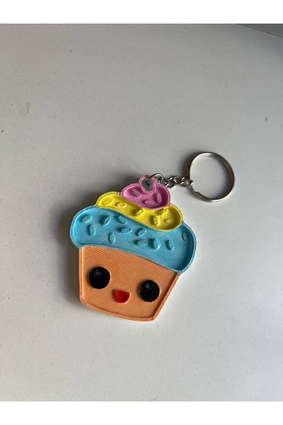 Gonulella Cupcake Keychain 3D Cake Keychain